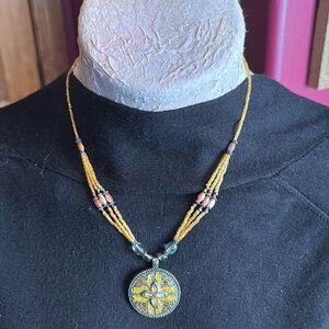 Resin pendant necklace